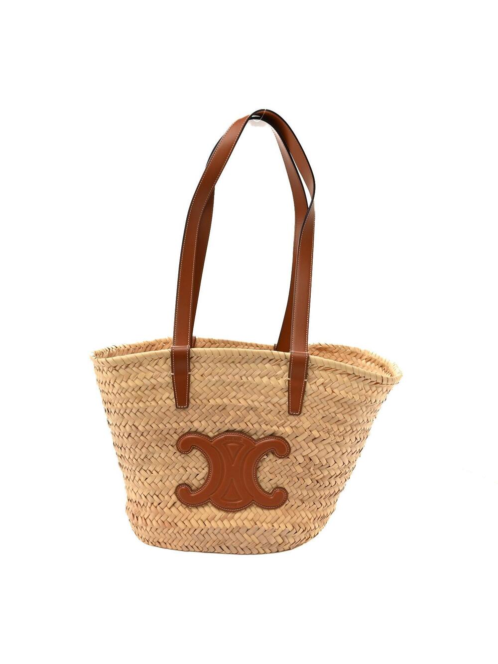 Celine Raffia Calfskin Triomphe Medium #270957C85B